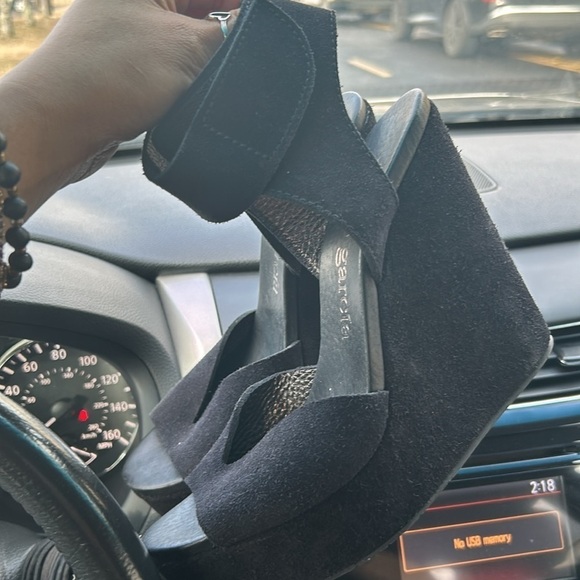 EUC Pedro Garcia Suede Platform Wedge 4” heel - 39 - Picture 4 of 5